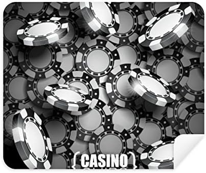 Birçok Cips Casino İllüstrasyon Desen Temizleme Bezi Ekran Temizleyici 2 adet Süet Kumaş