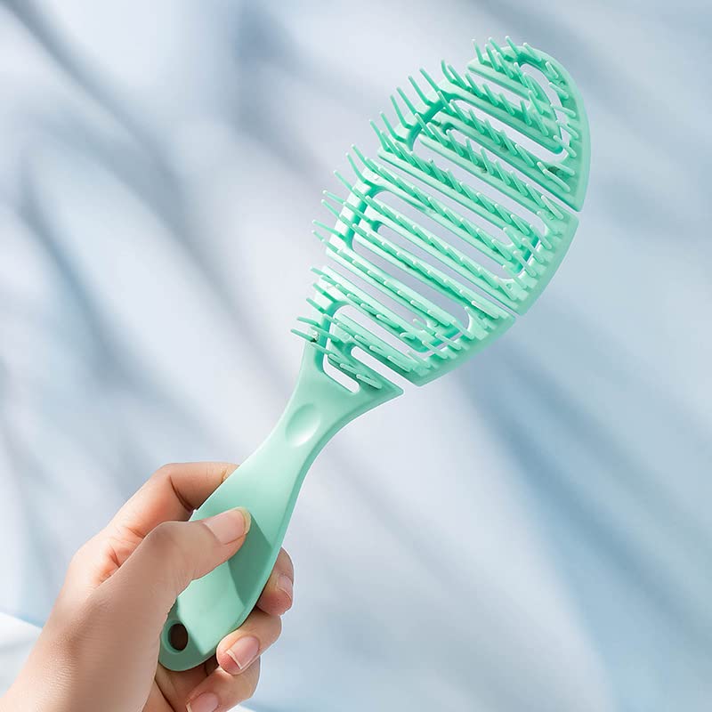 Rahat Esnek Plastik dolaşmayan Pürüzsüz masaj ıslak ve kuru Labirent şekli Dolaşık Açıcı Saç Fırçası Geniş Diş Tarağı
