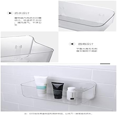 HAIDINB Duş Depolama Rafı Punch - Ücretsiz Tuvalet Duvara Monte Banyo Tuvalet Mutfak Emme Duvar Lavabo Depolama Sepeti