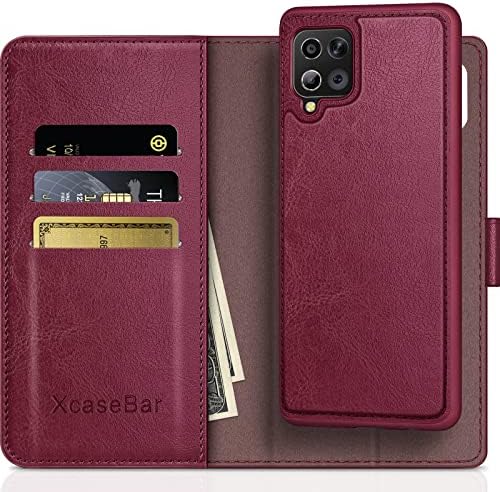 XcaseBar 2-in-1 Ayrılabilir Samsung Galaxy A42 5G Cüzdan kılıf ile【RFID Blocking】 Credit kart tutucu, Flip Folio Kitap