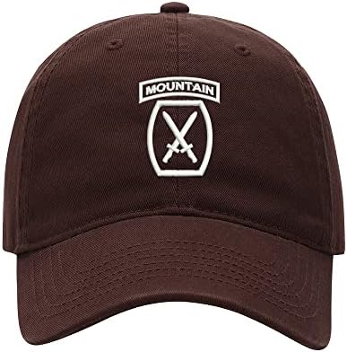 L8502-LXYB beyzbol şapkası Erkekler Ordu 10th Dağ Işlemeli Yıkanmış Pamuk Baba Şapka beyzbol şapkası s