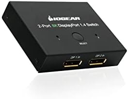 IOGEAR DisplayPort 1.4 Anahtarlayıcı 8K 60Hz - 2 Bağlantı Noktası Dönüştürücü 2'si 1 Arada-HD Ses-GDP14SW2