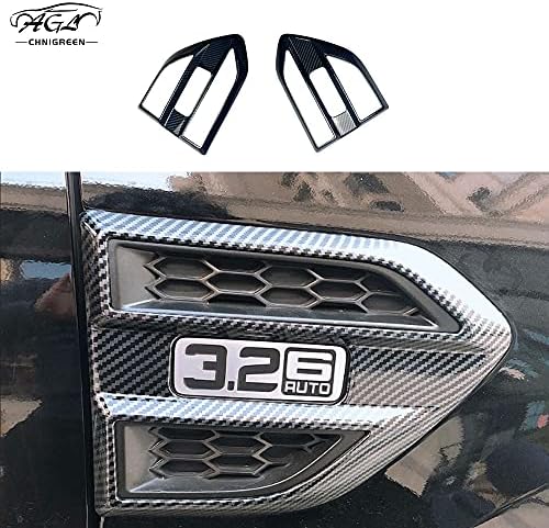 AGL 2 Adet Karbon Fiber Renk Ön Çamurluk Yan Trim İşaretleyici Araba Aksesuarları Araba Dış Dekoratif Ford RANGER