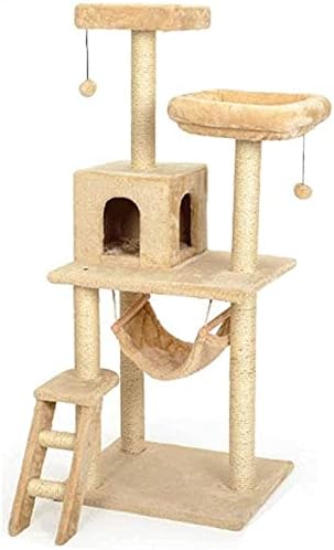 Haieshop Kedi Ağacı Kınamak tırmalama sütunu Kedi Kulesi Kedi Ağacı Üçlü Platformlar/Kule Mobilya Sisal Kaplı 713