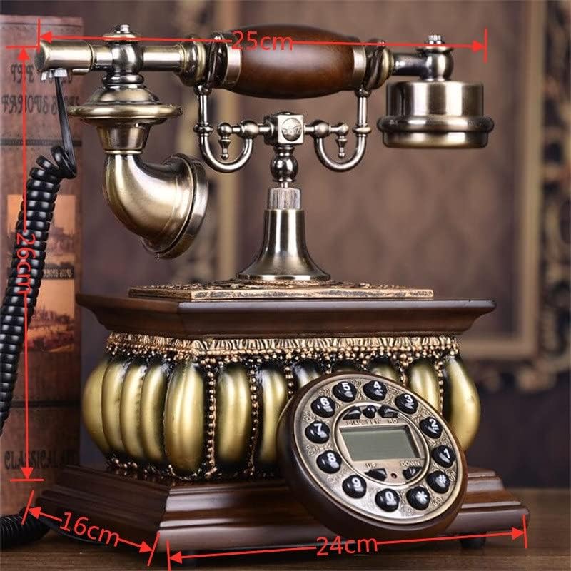 N / A Retro Telefon Eski Vintage Telefon Masaüstü Kablolu Sabit arayan kimliği telefon ekranı Ev Ofis Otel Kullanımı