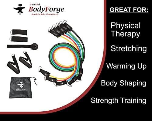 BodyForge Çevre Dostu Direnç Döngüsü, Kalça, Tüp Bantları Egzersiz Setleri ve Demetleri