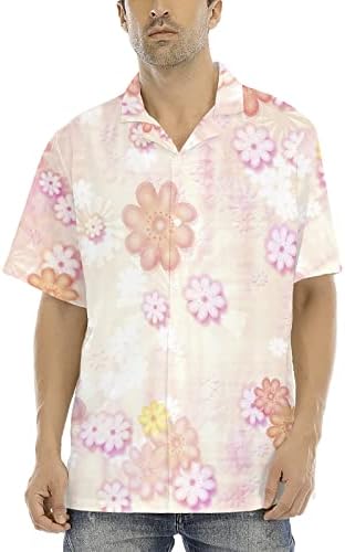 Funky havai gömleği Erkekler için Yaz erkek Rahat Kısa Kollu Çiçek Gömlek Erkek Gömlek Erkek Plaj Patchwork Tops