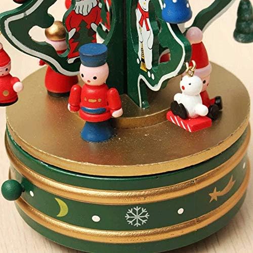 SHYPT Merry-go-Round Noel Dekorasyon Müzik Kutusu Noel Dönen Müzik Kutusu