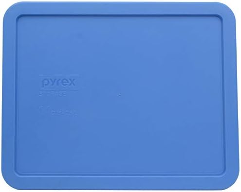 Pyrex 7212-PC Deniz Mavisi Plastik Dikdörtgen Yedek Saklama Kapağı, ABD'de Üretilmiştir-2'li Paket
