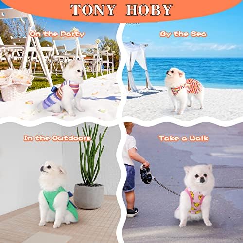 TONY HOBY Köpek Elbise, Köpek yaz elbisesi, Köpek Kıyafetleri Elbise Yumuşak ve Nefes Küçük Orta Köpek için (5 Adet,