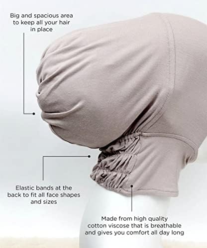 2 Adet Jersey Müslüman İç Kapak Streç Türban Başörtüsü İslam Underscarf Bonnet Baş Aşınma Boyun Kapağı