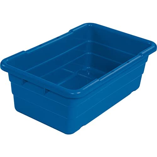 Mavi Plastik Otobüs Küveti (6'lı Paket) Ticari Tote Kutusu Çapraz Yığın Yuvası Yardımcı Tote Küvet/Tomurcuk Kutusu
