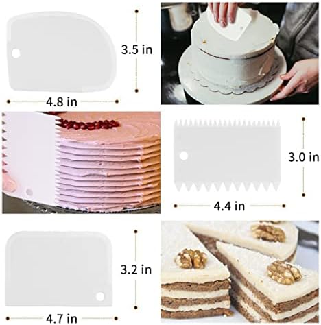 WALNUTA 16 Adet Buzlanma Spatula Buzlanma Pürüzsüz 11 İnç Döner Kek Döner tabla Döner Kek Standı Pişirme Dekorasyon