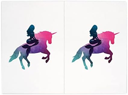 Galaxy Mermaid Sürme Unicorn Tüm Durum Tebrik Kartları Boş Not Kartları Zarflar ile 4 X 6 Doğum Günü Sempati Teşekkür