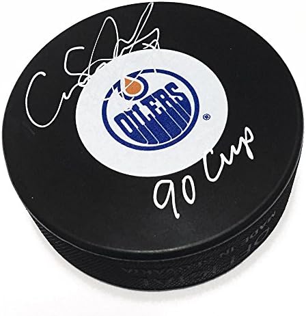 Craig Simpson Edmonton Oilers İmzalı Hokey Diski-İmzalı NHL Diskleri
