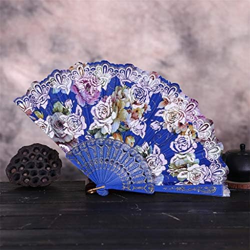 ıCODOD Moda Kat Fan Çin / ispanyol Tarzı Dans Düğün Parti Bronzlaşmaya Fan Dantel İpek El Düzenlenen Çiçek Fan Bükülmüş