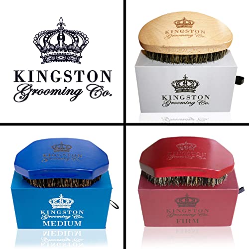 Kingston Tımar A. Ş. Premium Domuzu Kıl Fırçası Paketi-Orijinal, Orta ve Sağlam! Erkekler için Dalga Fırçaları-Erkekler
