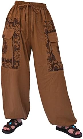 Siamrose harem pantolon Yoga Pantolon Erkek Kadın Rahat dinlenme pantolonu 2 Büyük Cepler
