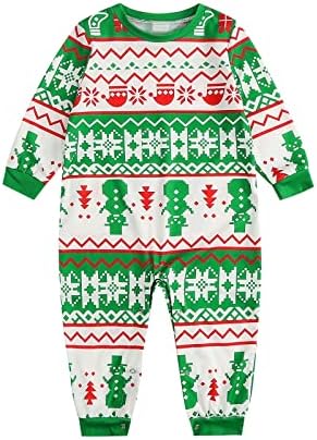 Noel Pijama Aile için 2022 Noel Kardan Adam Desenleri Merry Christmas Mektubu Baskı Üstleri ve Ekose Pantolon PJ Setleri