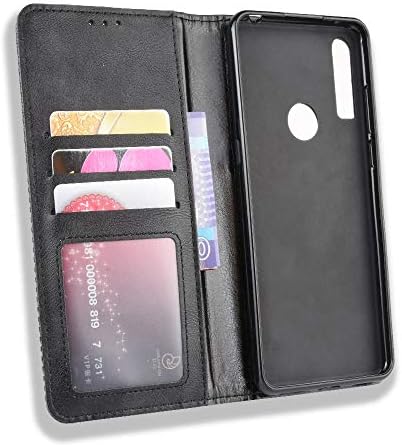 Alcatel 3X Kılıf ile uyumlu İNSOLKİDON Deri Arka Kapak Telefon Koruyucu Kabuk Koruma cüzdan Standı Fonksiyonu ve Uyandırma