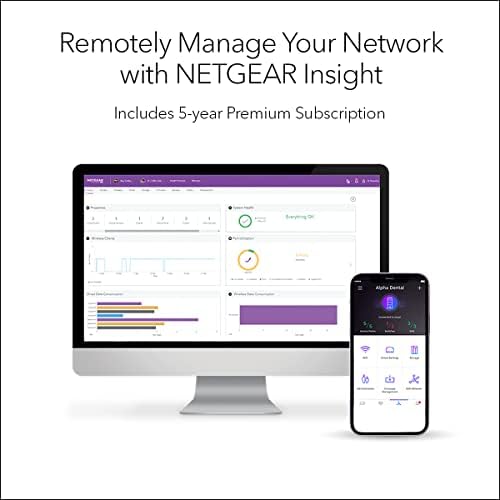 NETGEAR Orbi Pro WiFi 6 Üç Bantlı Ağ Sistemi (SXK50B3), iş veya ev için yönlendirici + 2 uydu genişletici, VLAN, QoS,