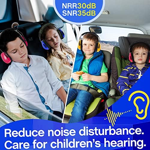 Amylove 6 Paket Çocuklar Kulak Koruyucu Gürültü Earmuffs Ayarlanabilir Gürültü Azaltma İptal Kulaklıklar 30db Kulaklıklar