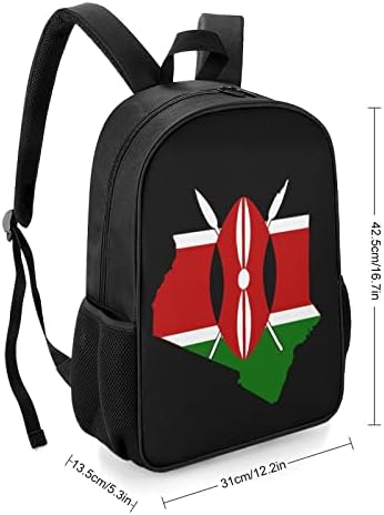 Kenya bayrağı Haritası Moda Sırt Çantaları Desenler Baskılı Sırt Çantası Seyahat omuz çantaları Unisex için