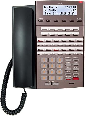 NEC 1090021-Hoparlörlü ve Arkadan Aydınlatmalı NEC DSX 34B Ekranlı Telefon, Siyah