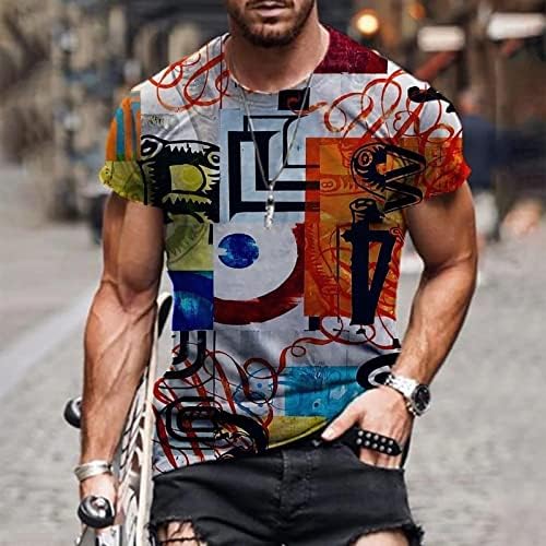 XXBR Erkek Asker Kısa Kollu T-Shirt Sokak 3D Grafik Baskı T Shirt Yaz Ekip Boyun Atletik Kas Casual Tee Tops