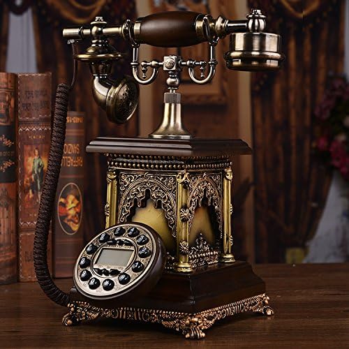 Counyball Döner Telefon Klasik Masa Telefonu Avrupa Tarzı Amerikan Ev Dekorasyon Odası Retro Oturma Sabit Ofis (Renk: