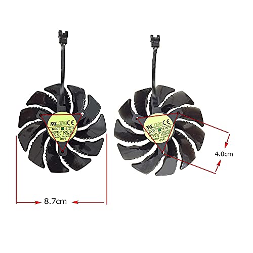 Grafik Kartı Soğutma Fanları Çift Fan Gigabyte GTX1050ti GTX1060 GTX1070 RX570 RX580 Ekran Kartı Fanı Soğutucu T129215SU