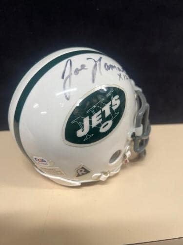 Joe Namath, x12 New York Jets Mini Kaskını İmzaladı ve Yazdı. Otomatik PSA İmzalı NFL Mini Kasklar
