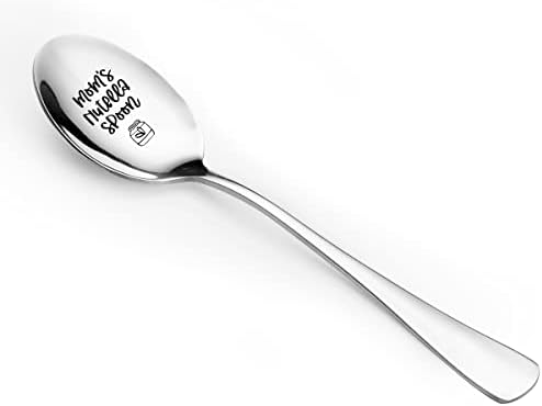 Best Anne Hediyeler Kızı Oğlu-Mom's Nutella Spoon Teaspoon Funny Engraved Stainless Steel-Anneler Günü için Anne Hediyesi